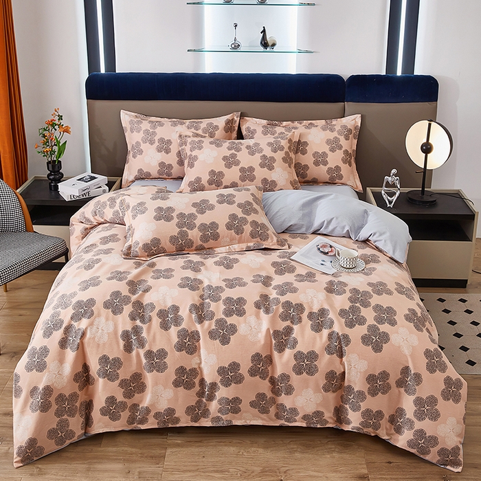 91家纺网 家纺一手货源 找家纺 雲归梦 2025新款全棉火山磨毛精梳棉生态磨毛纯棉四件套 飘颖