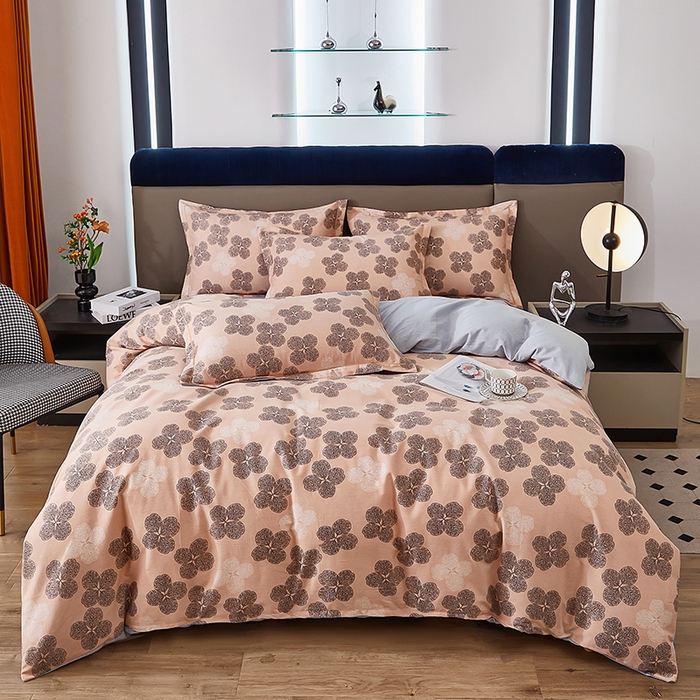 91家纺网 家纺一手货源 找家纺 雲归梦 2025新款全棉火山磨毛精梳棉生态磨毛纯棉四件套 飘颖