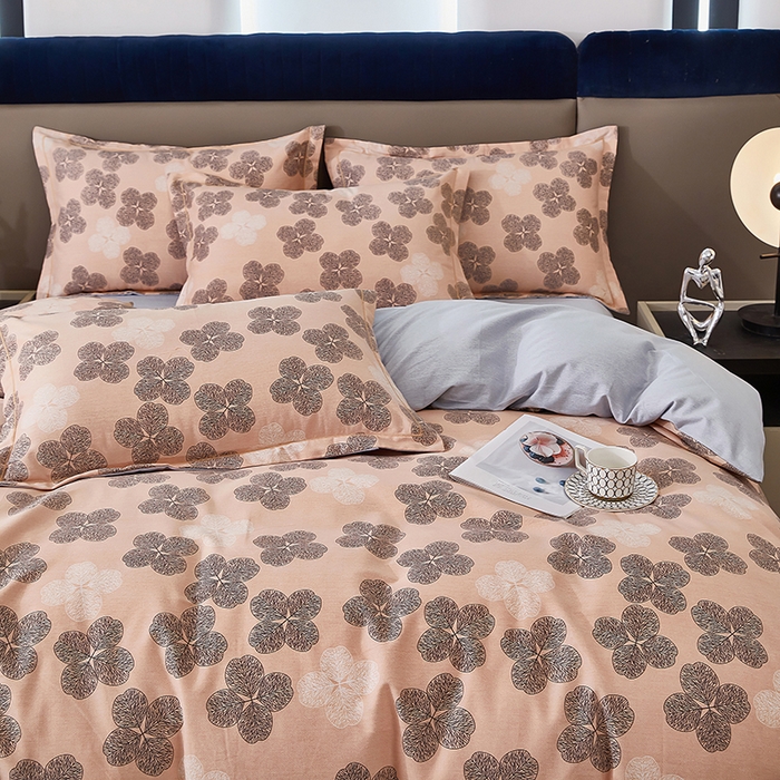 91家纺网 家纺一手货源 找家纺 雲归梦 2025新款全棉火山磨毛精梳棉生态磨毛纯棉四件套 飘颖