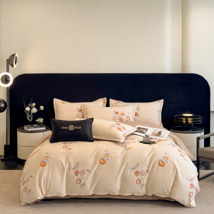 雲归梦 2025新款全棉火山磨毛精梳棉生态磨毛纯棉四件套 事事如意