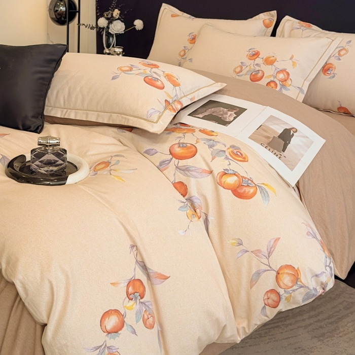 91家纺网 家纺一手货源 找家纺 雲归梦 2025新款全棉火山磨毛精梳棉生态磨毛纯棉四件套 事事如意