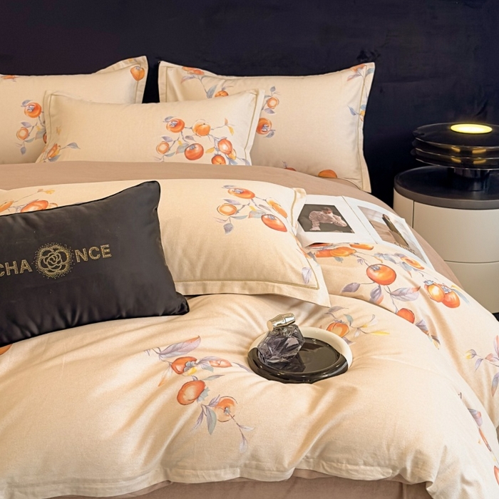 91家纺网 家纺一手货源 找家纺 雲归梦 2025新款全棉火山磨毛精梳棉生态磨毛纯棉四件套 事事如意