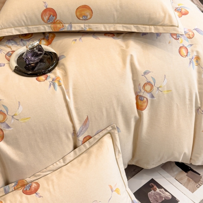 91家纺网 家纺一手货源 找家纺 雲归梦 2025新款全棉火山磨毛精梳棉生态磨毛纯棉四件套 事事如意