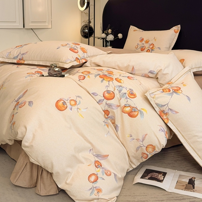 91家纺网 家纺一手货源 找家纺 雲归梦 2025新款全棉火山磨毛精梳棉生态磨毛纯棉四件套 事事如意