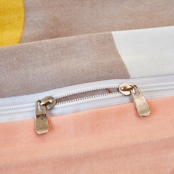 91家纺网 家纺一手货源 找家纺 雲归梦 2025新款全棉火山磨毛精梳棉生态磨毛纯棉四件套 星晴 咖