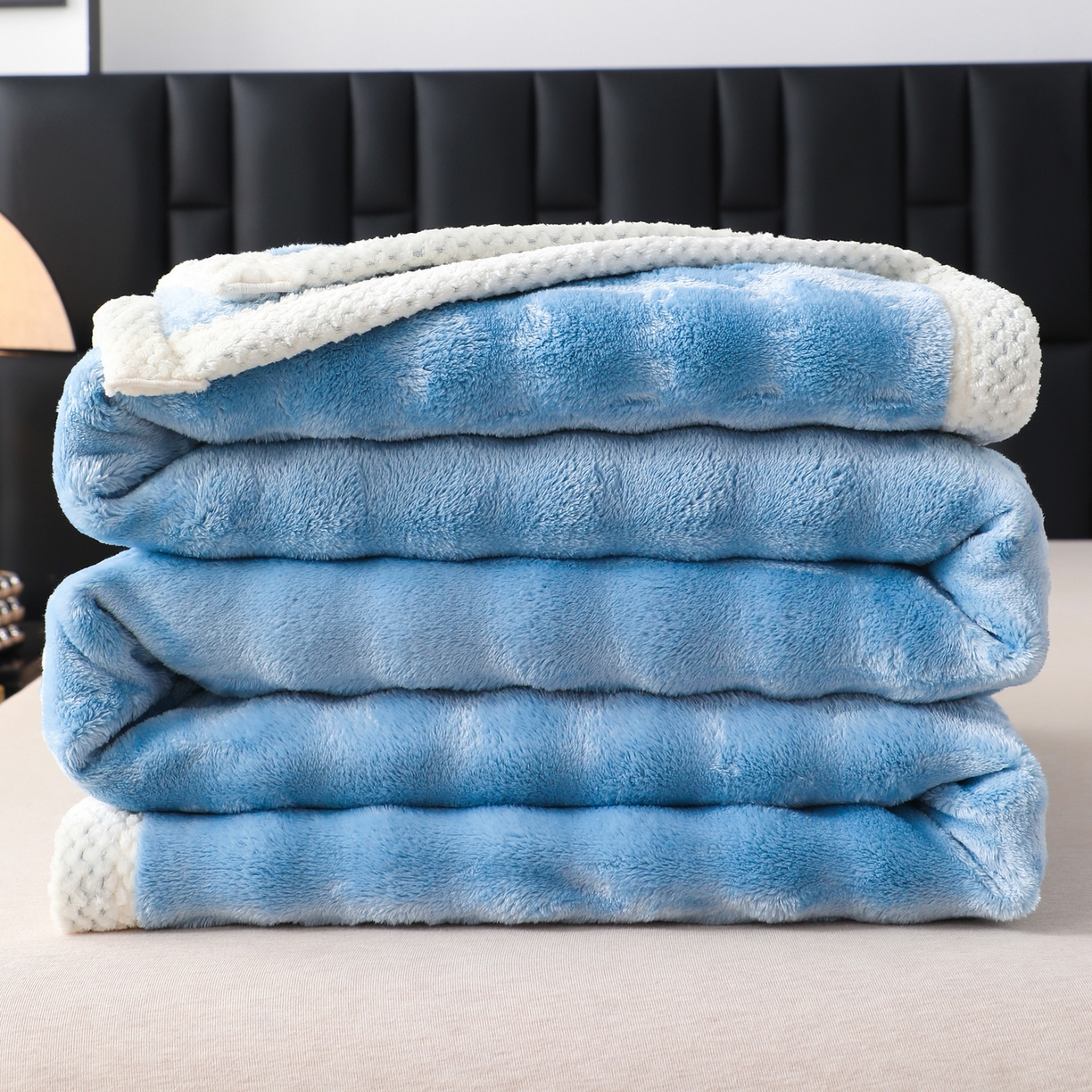 91家纺网 家纺一手货源 找家纺 （总）梦洋家纺 2025新款双面兔毛绒毛毯