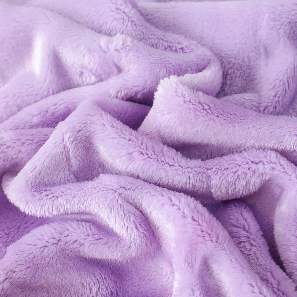 91家纺网 家纺一手货源 找家纺 梦洋家纺 2025新款双面兔毛绒毛毯 紫色