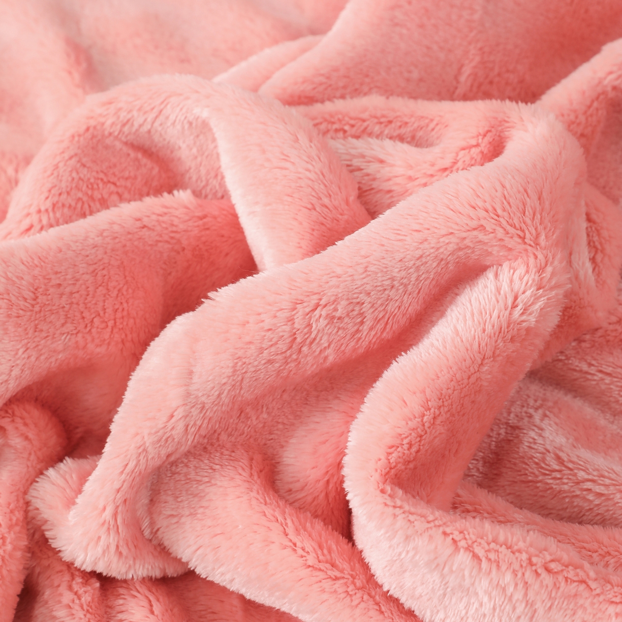 91家纺网 家纺一手货源 找家纺 梦洋家纺 2025新款双面兔毛绒毛毯 桔色