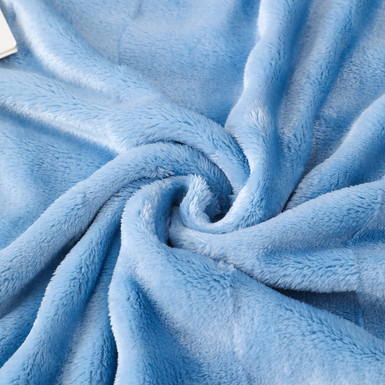 91家纺网 家纺一手货源 找家纺 梦洋家纺 2025新款双面兔毛绒毛毯 蓝色