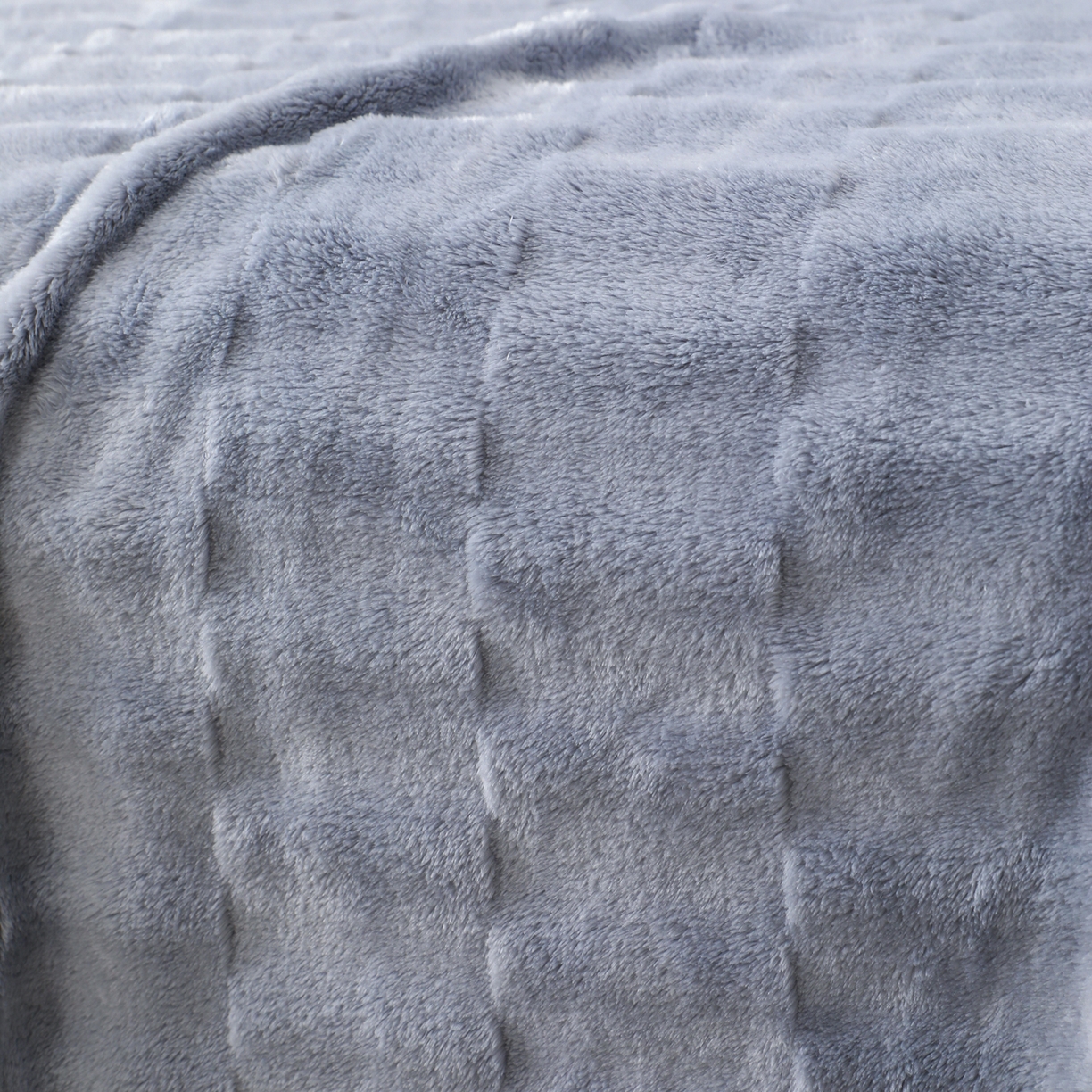 91家纺网 家纺一手货源 找家纺 梦洋家纺 2025新款双面兔毛绒毛毯 灰色