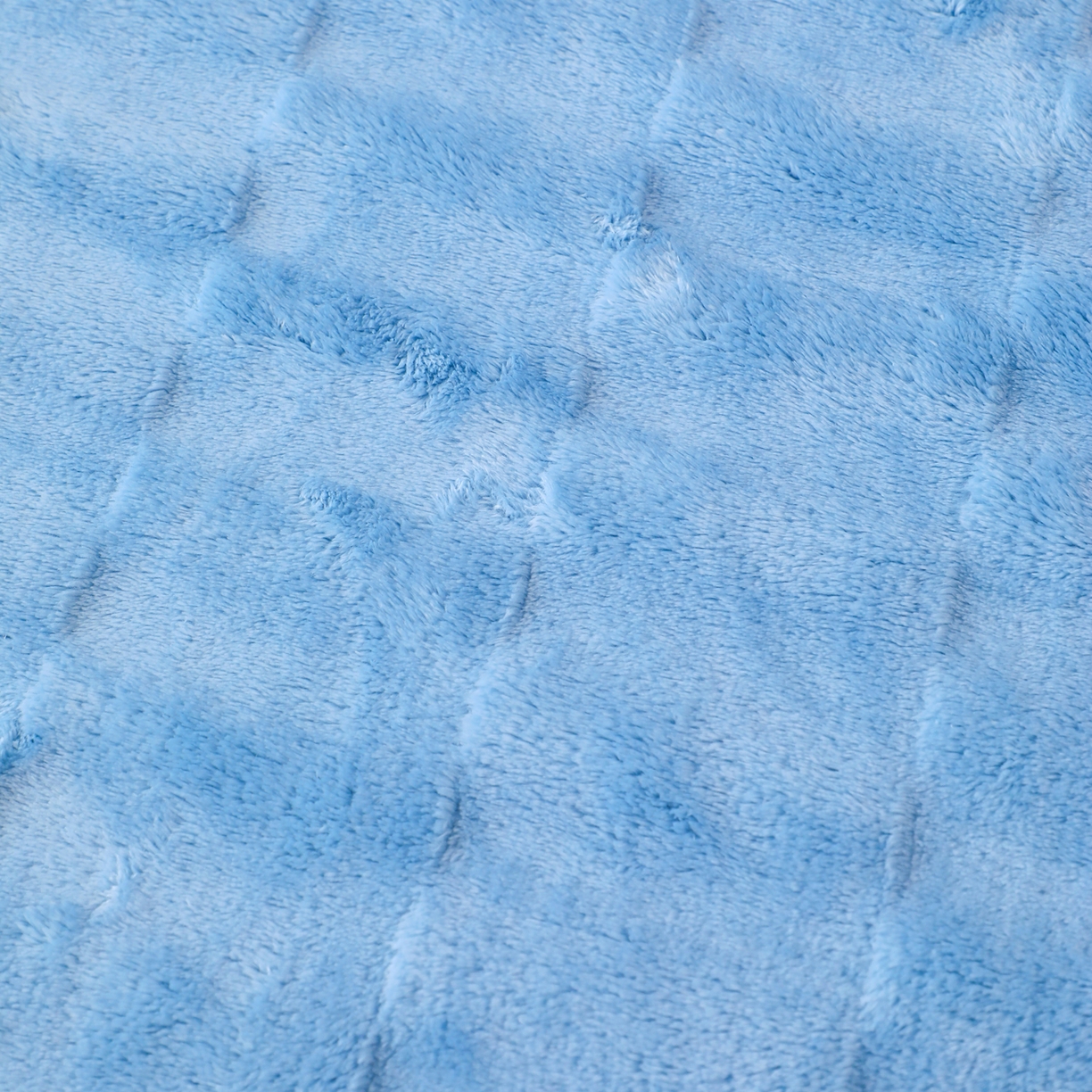 91家纺网 家纺一手货源 找家纺 梦洋家纺 2025新款双面兔毛绒毛毯 蓝色