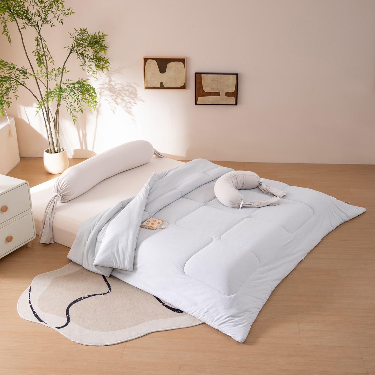 91家纺网 家纺一手货源 找家纺 LADYCOCO可可家居 2025新款LULU恒温水洗德绒被被子被芯 雅士灰