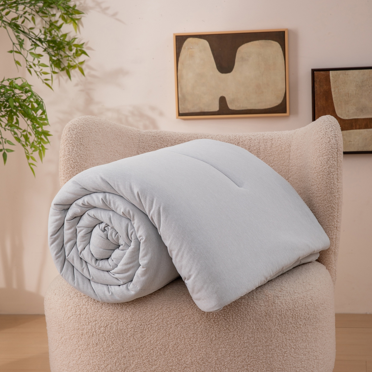 91家纺网 家纺一手货源 找家纺 LADYCOCO可可家居 2025新款LULU恒温水洗德绒被被子被芯 雅士灰