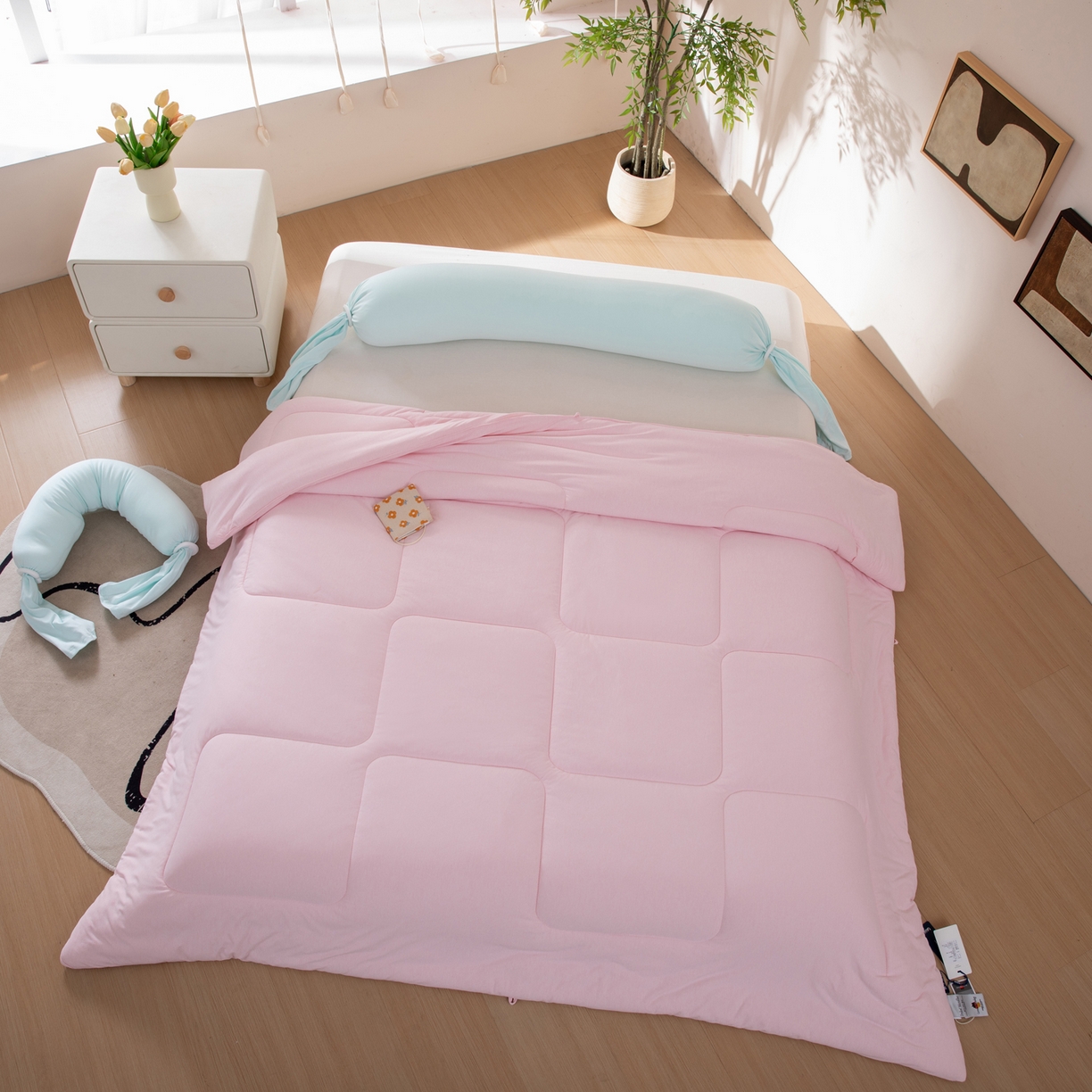 91家纺网 家纺一手货源 找家纺 LADYCOCO可可家居 2025新款LULU恒温水洗德绒被被子被芯 樱粉色