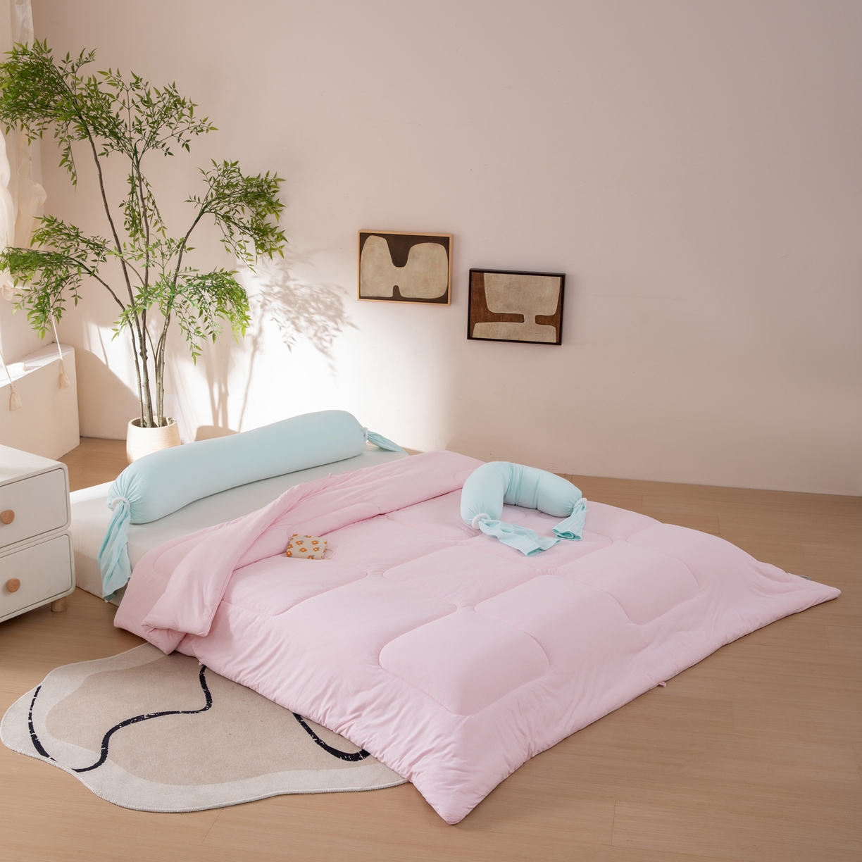 91家纺网 家纺一手货源 找家纺 LADYCOCO可可家居 2025新款LULU恒温水洗德绒被被子被芯 樱粉色