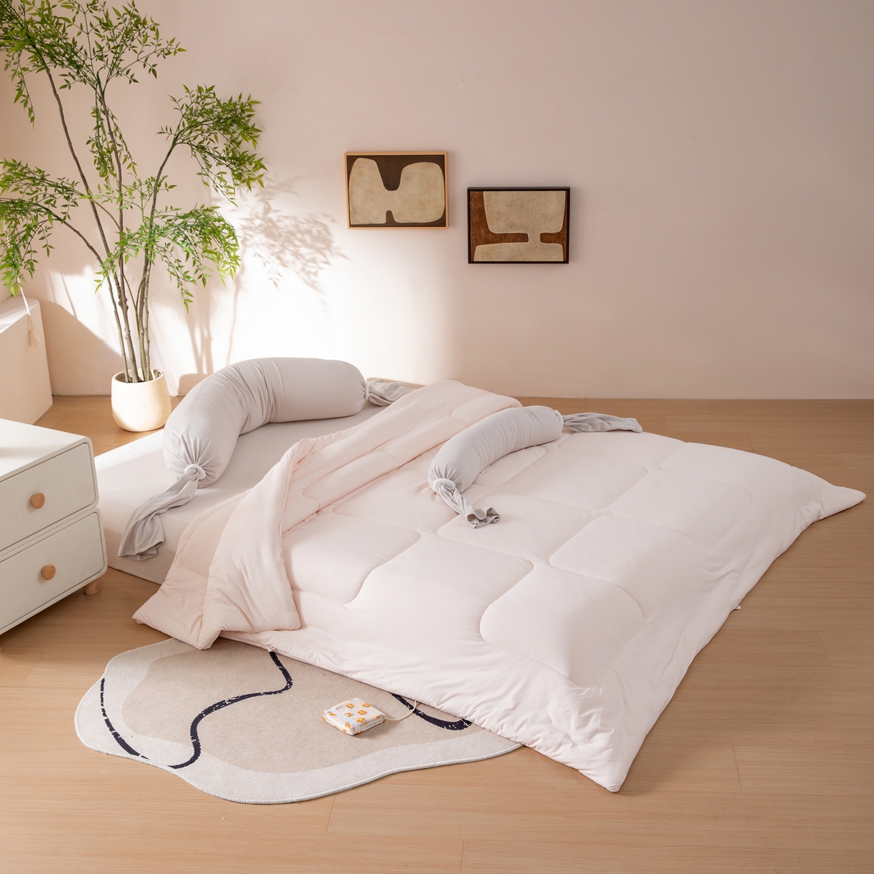 91家纺网 家纺一手货源 找家纺 LADYCOCO可可家居 2025新款LULU恒温水洗德绒被被子被芯 奶酪色