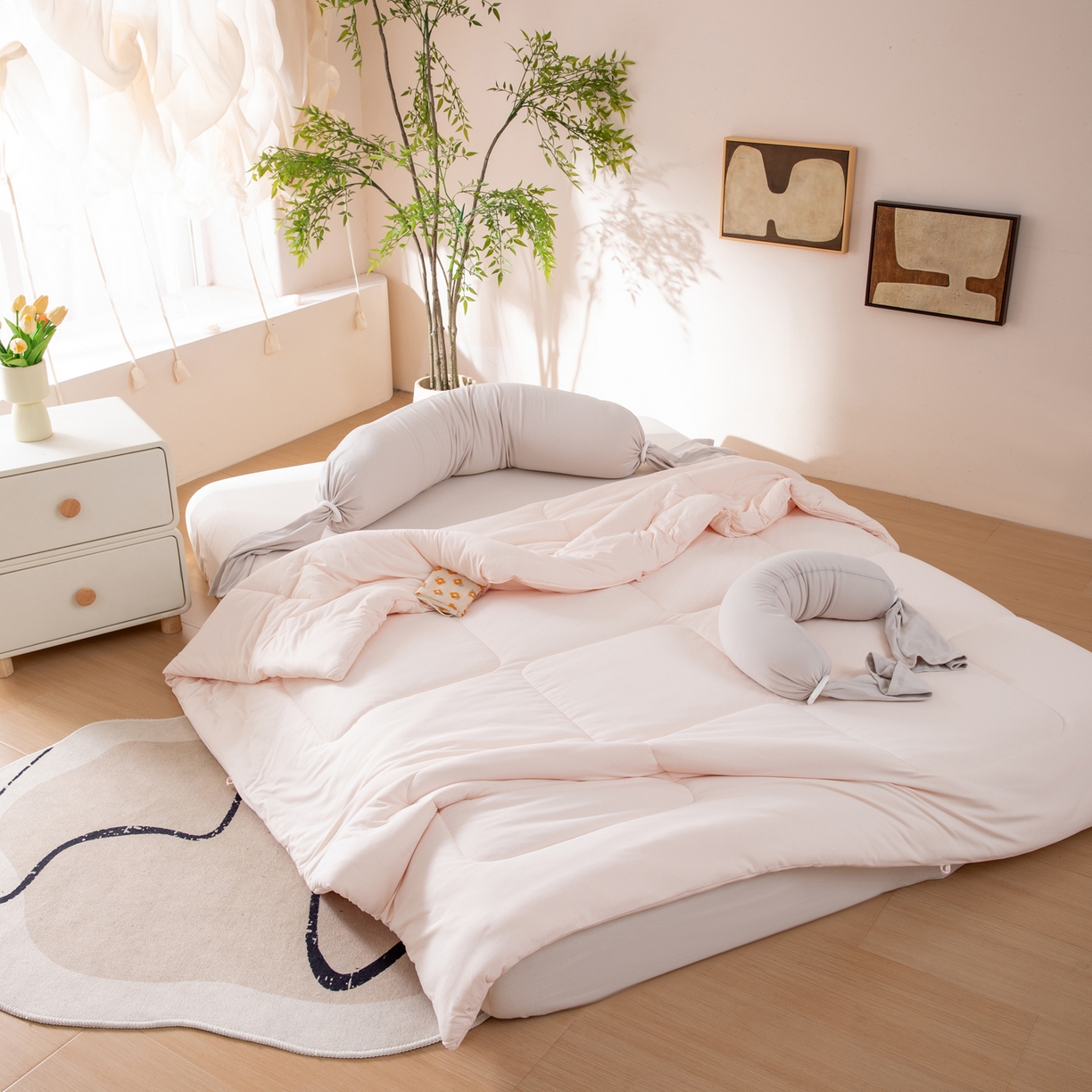 91家纺网 家纺一手货源 找家纺 LADYCOCO可可家居 2025新款LULU恒温水洗德绒被被子被芯 奶酪色