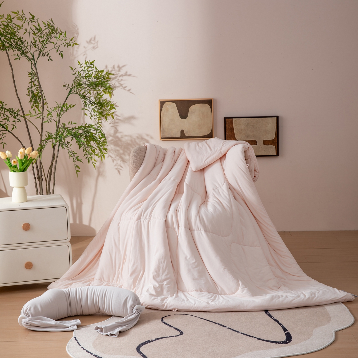 91家纺网 家纺一手货源 找家纺 LADYCOCO可可家居 2025新款LULU恒温水洗德绒被被子被芯 卡其色