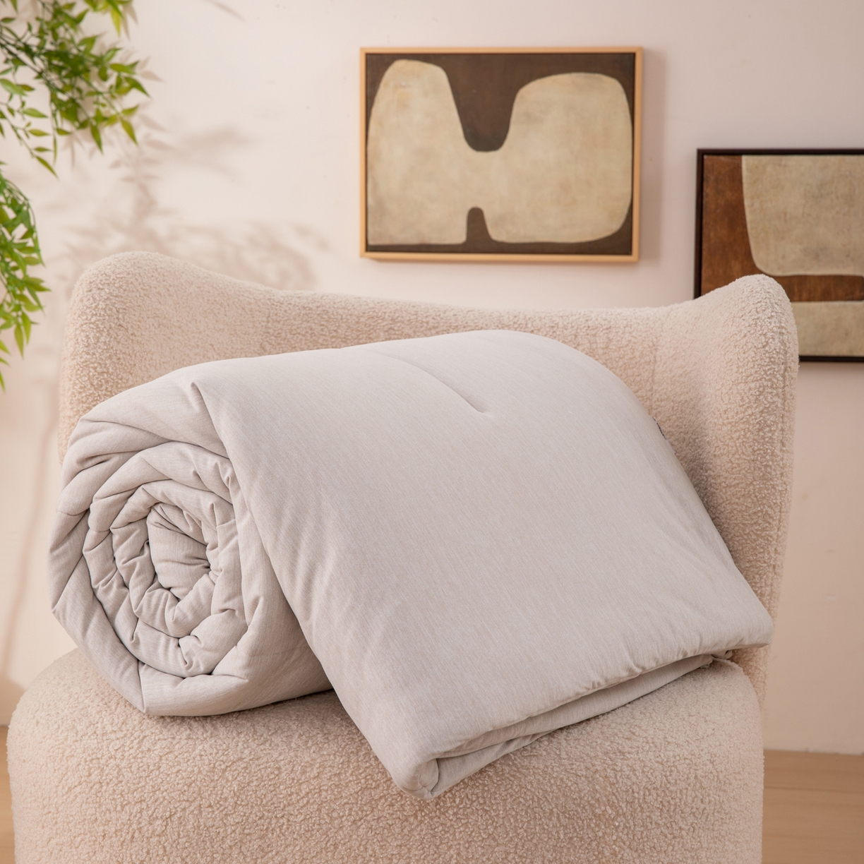 91家纺网 家纺一手货源 找家纺 LADYCOCO可可家居 2025新款LULU恒温水洗德绒被被子被芯 卡其色