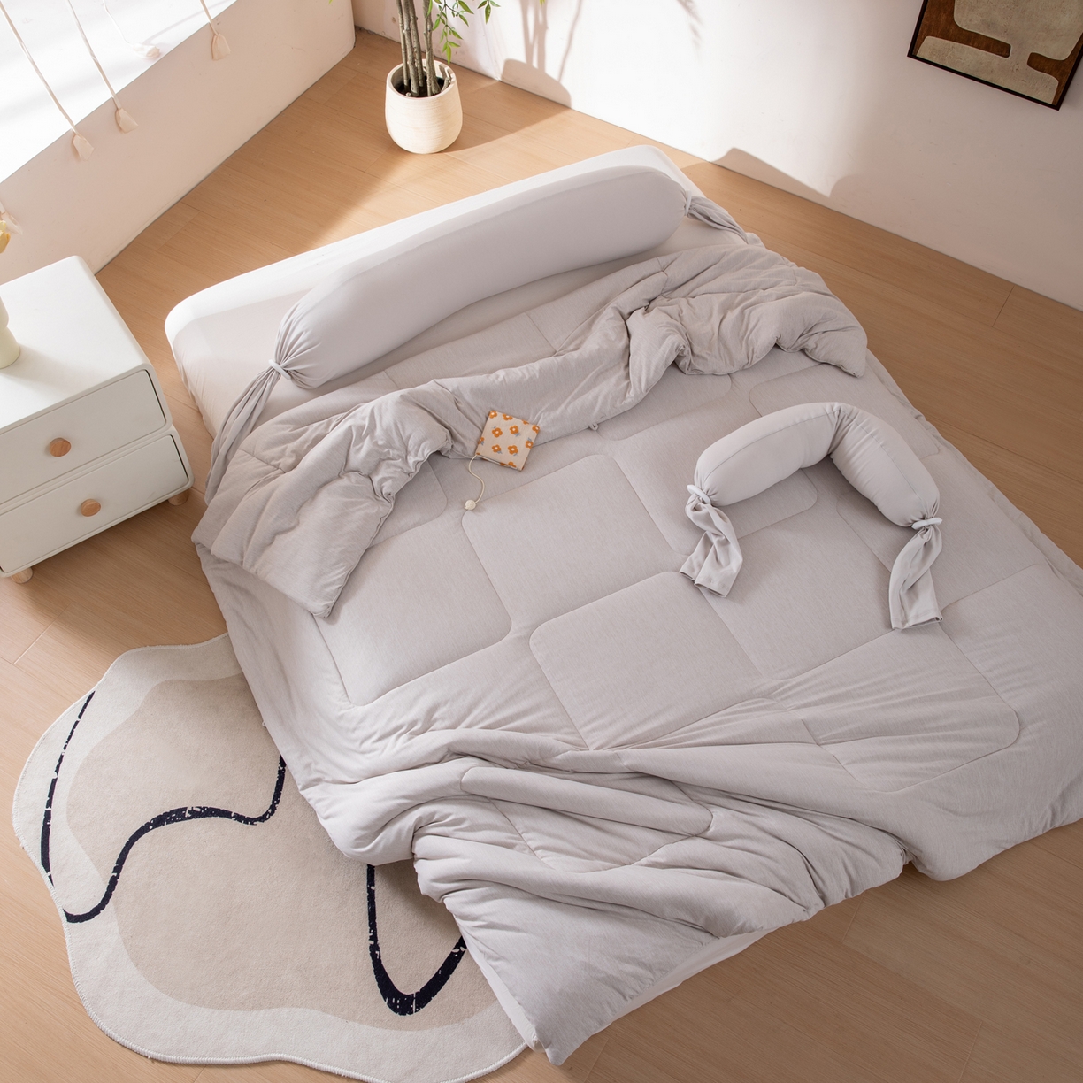 91家纺网 家纺一手货源 找家纺 LADYCOCO可可家居 2025新款LULU恒温水洗德绒被被子被芯 卡其色