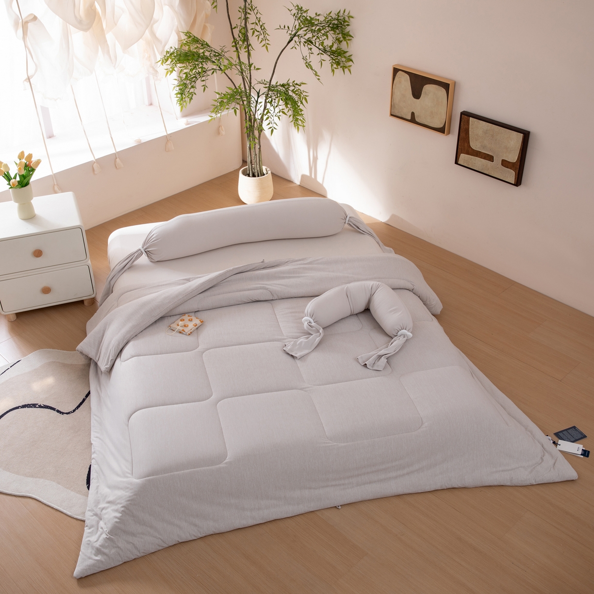 91家纺网 家纺一手货源 找家纺 LADYCOCO可可家居 2025新款LULU恒温水洗德绒被被子被芯 卡其色