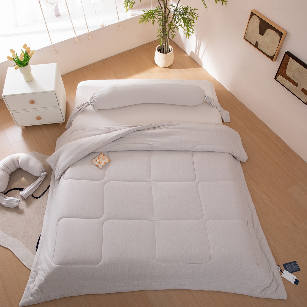 91家纺网 家纺一手货源 找家纺 LADYCOCO可可家居 2025新款LULU恒温水洗德绒被被子被芯 卡其色