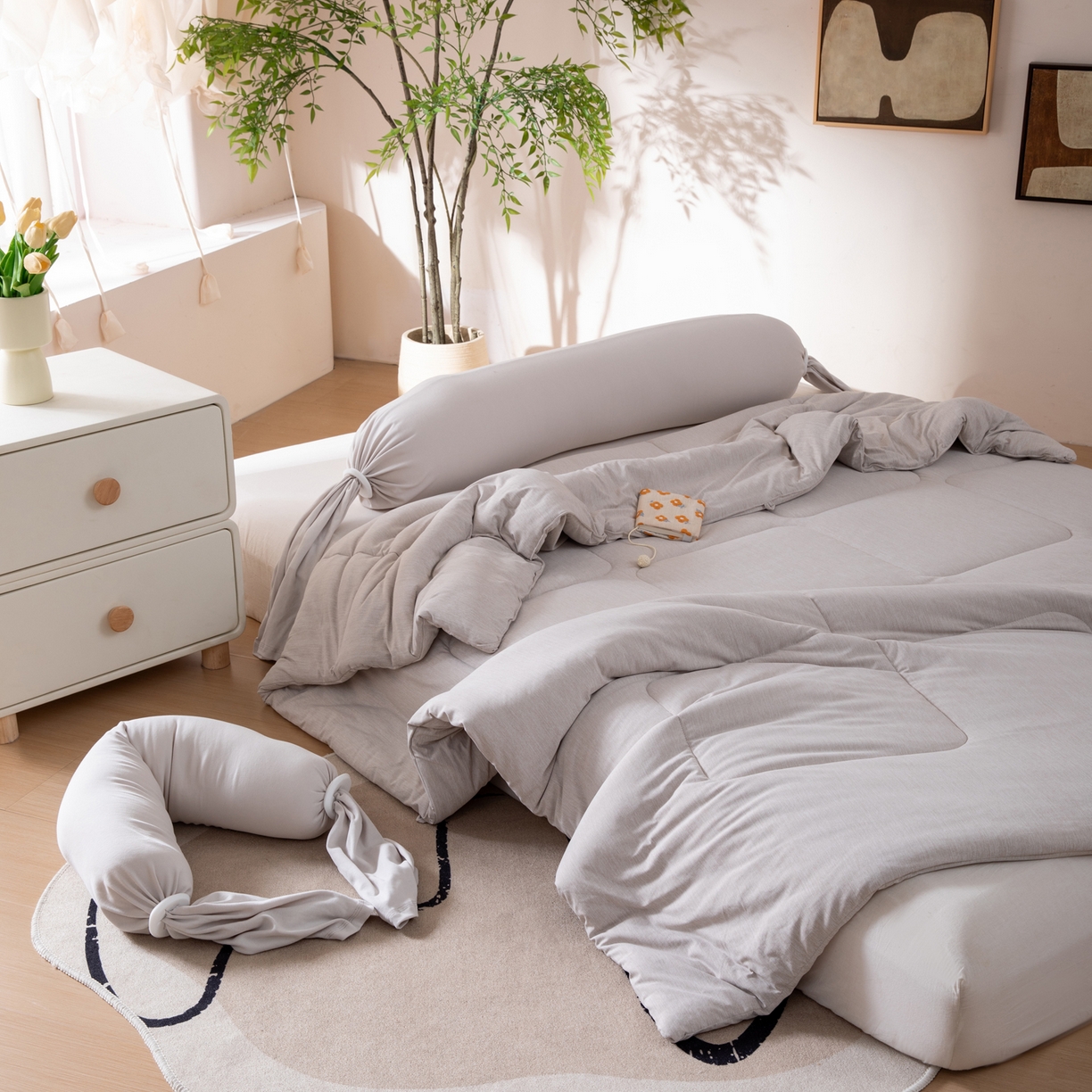 91家纺网 家纺一手货源 找家纺 LADYCOCO可可家居 2025新款LULU恒温水洗德绒被被子被芯 卡其色