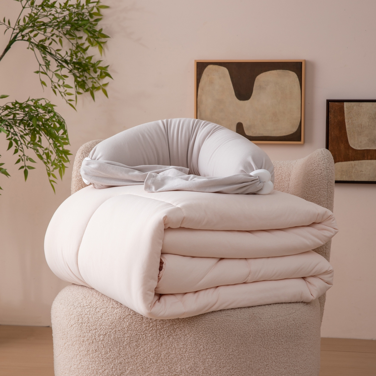 LADYCOCO可可家居 2025新款LULU恒温水洗德绒被被子被芯 奶酪色