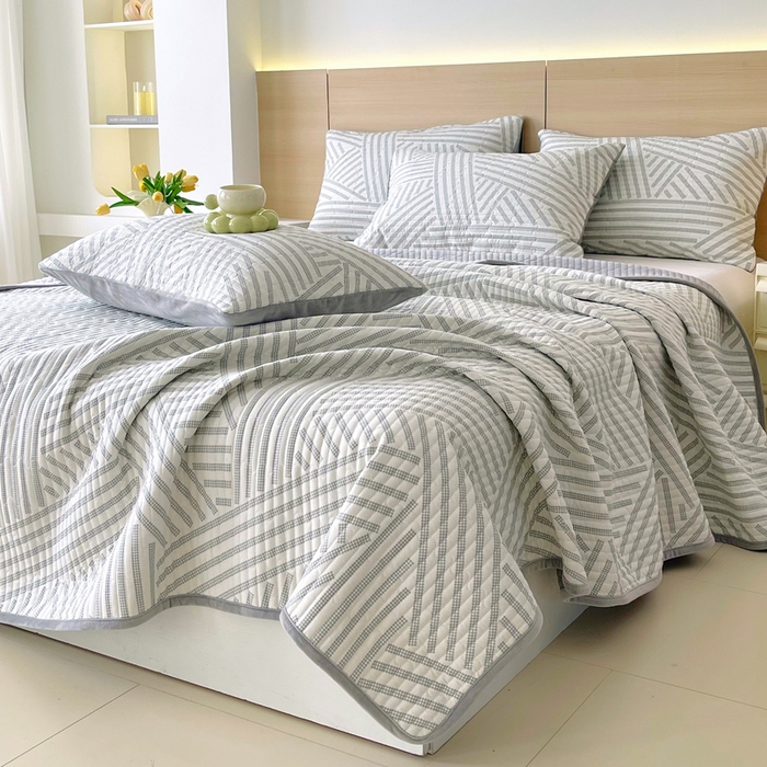 91家纺网 家纺一手货源 找家纺 春皖家纺 2025新款A类棉加绒多功能床盖 律动