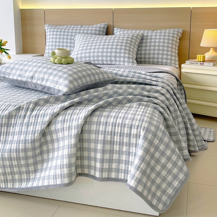 91家纺网 家纺一手货源 找家纺 春皖家纺 2025新款A类棉加绒多功能床盖 交织