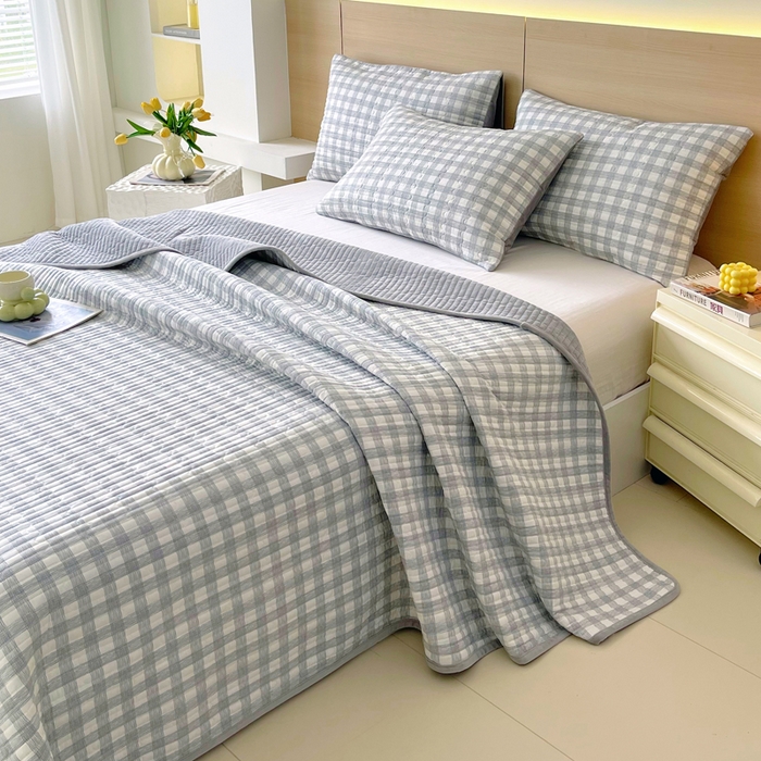 91家纺网 家纺一手货源 找家纺 春皖家纺 2025新款A类棉加绒多功能床盖 交织