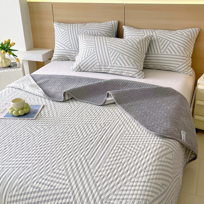 91家纺网 家纺一手货源 找家纺 春皖家纺 2025新款A类棉加绒多功能床盖 律动