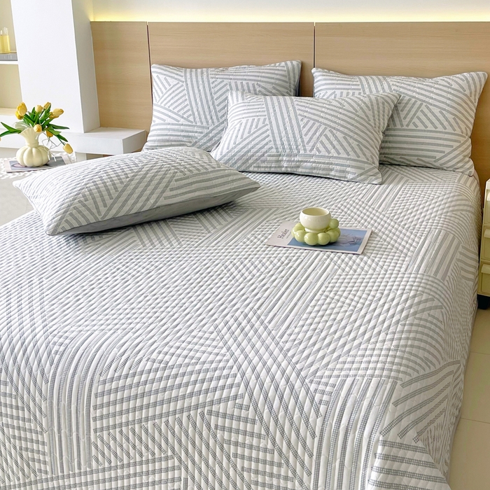 91家纺网 家纺一手货源 找家纺 春皖家纺 2025新款A类棉加绒多功能床盖 律动