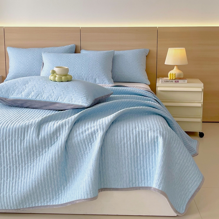 91家纺网 家纺一手货源 找家纺 春皖家纺 2025新款A类棉加绒多功能床盖 流星雨