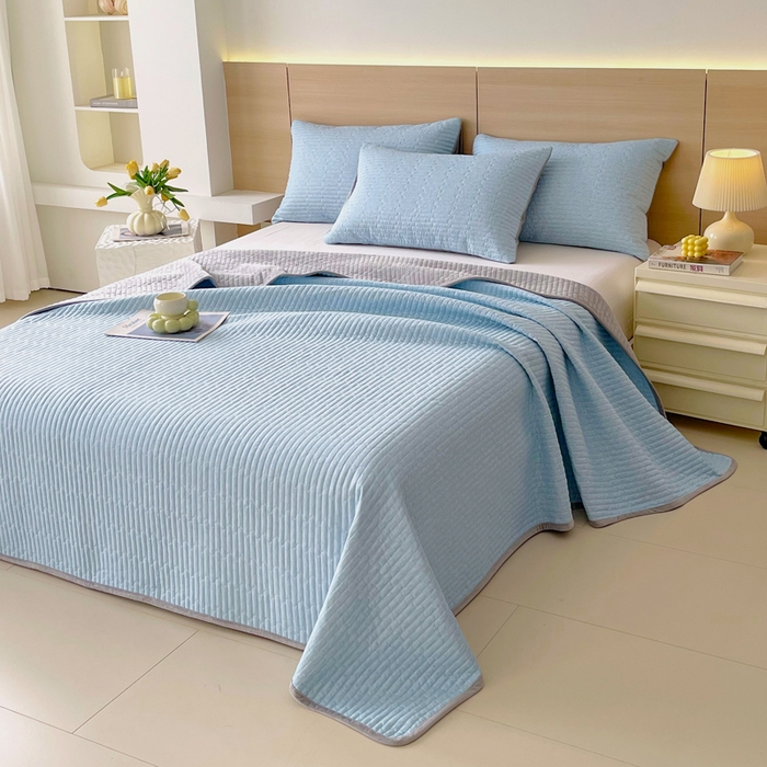 91家纺网 家纺一手货源 找家纺 春皖家纺 2025新款A类棉加绒多功能床盖 流星雨