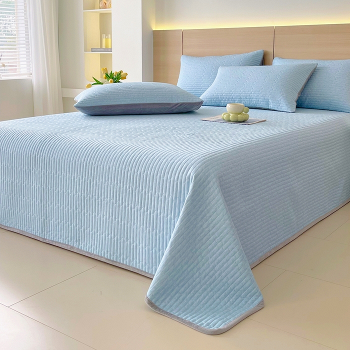 91家纺网 家纺一手货源 找家纺 春皖家纺 2025新款A类棉加绒多功能床盖 流星雨