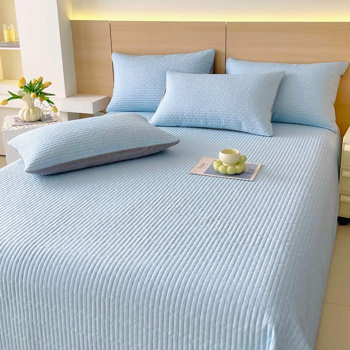 91家纺网 家纺一手货源 找家纺 春皖家纺 2025新款A类棉加绒多功能床盖 流星雨