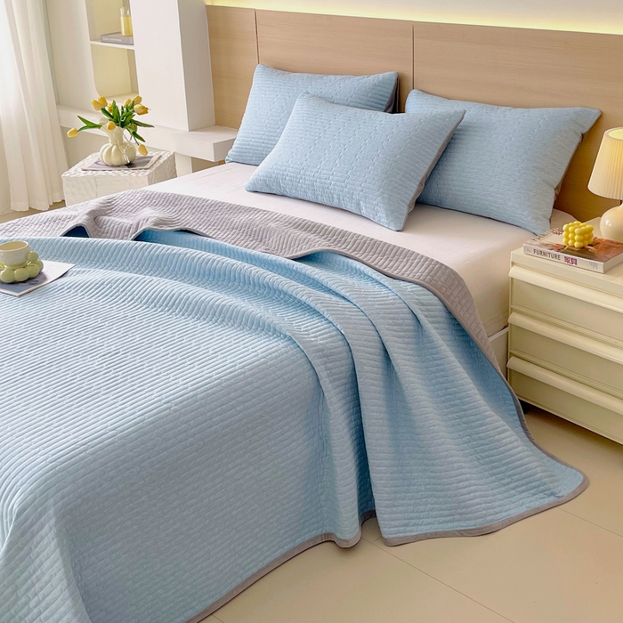 91家纺网 家纺一手货源 找家纺 春皖家纺 2025新款A类棉加绒多功能床盖 流星雨