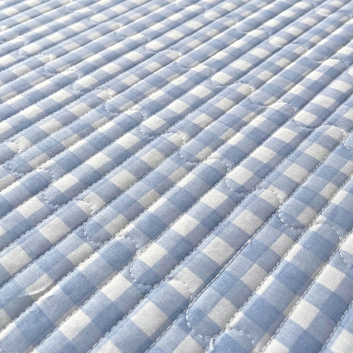 91家纺网 家纺一手货源 找家纺 春皖家纺 2025新款A类棉加绒多功能床盖 慕心蓝