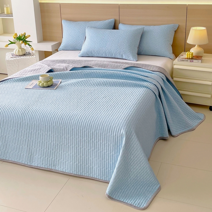 91家纺网 家纺一手货源 找家纺 春皖家纺 2025新款A类棉加绒多功能床盖 流星雨