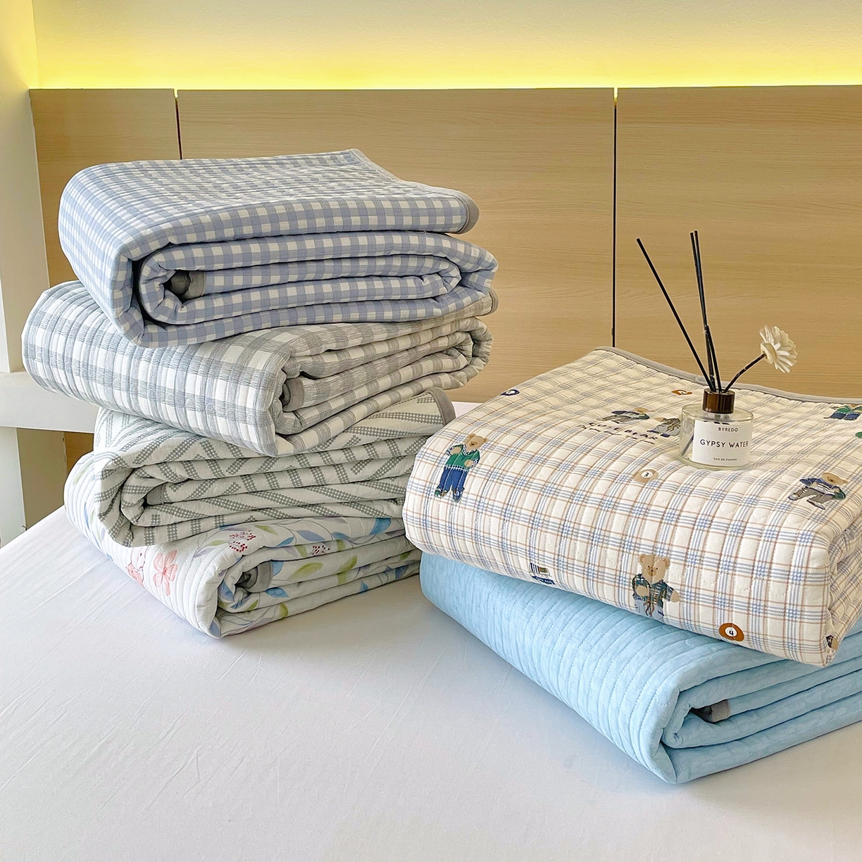 春皖家纺 2025新款A类棉加绒多功能床盖 组合图