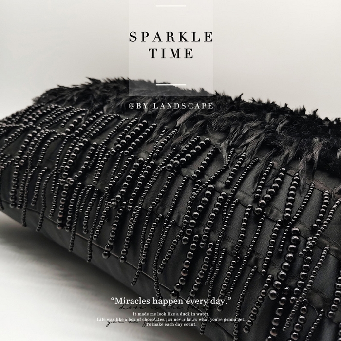 91家纺网 家纺一手货源 找家纺 （总）澜屿 新款洛琳珍珠蕾丝小抱枕装饰枕腰枕枕芯