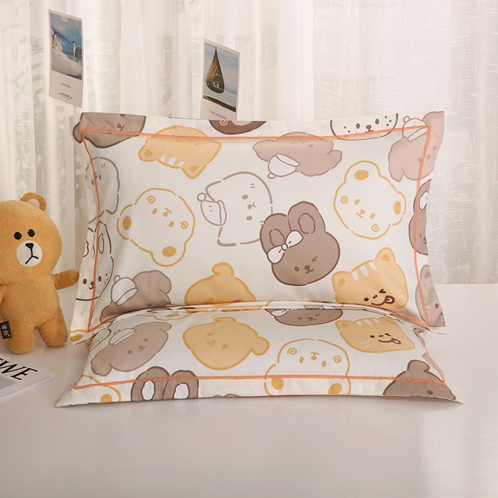 明星枕业 2025新款60s长绒棉全棉儿童荞麦枕头幼儿园宝宝全荞麦壳枕芯枕套可拆洗 小玩皮