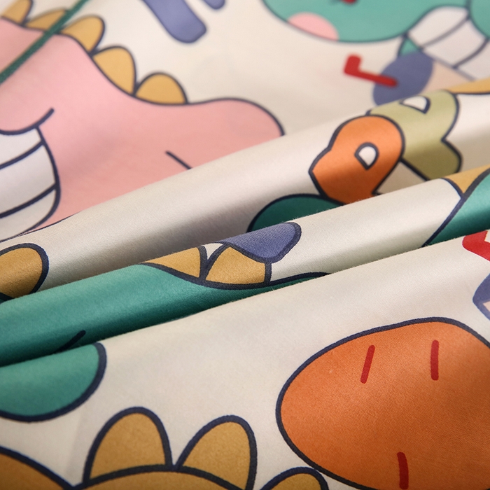 91家纺网 家纺一手货源 找家纺 明星枕业 2025新款60S长绒棉全棉纯棉儿童枕套30*50枕头幼儿园宝宝卡通枕芯套单枕套 单枕套-吃货小恐龙