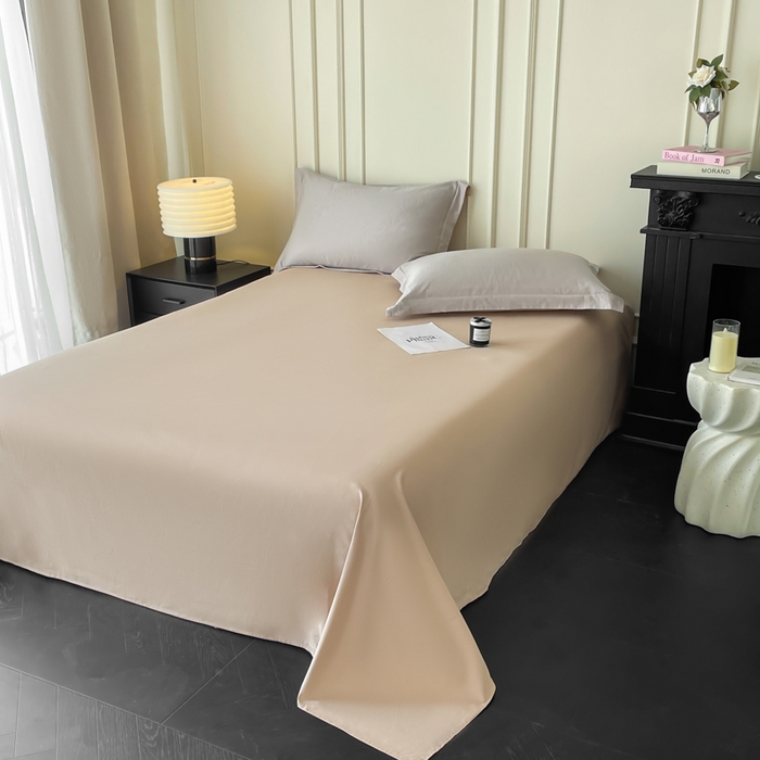 91家纺网 家纺一手货源 找家纺 云锦家居 2025新款秋冬50双股磨毛提花四件套 静水-咖灰