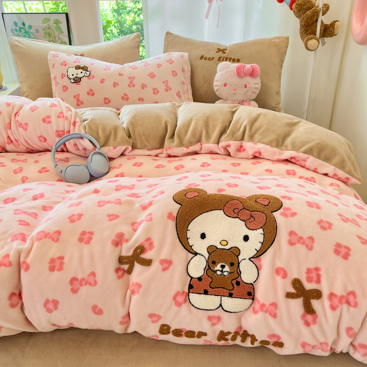 91家纺网 家纺一手货源 找家纺 （总）如一 2025新款卡通毛巾绣系列牛奶绒四件套