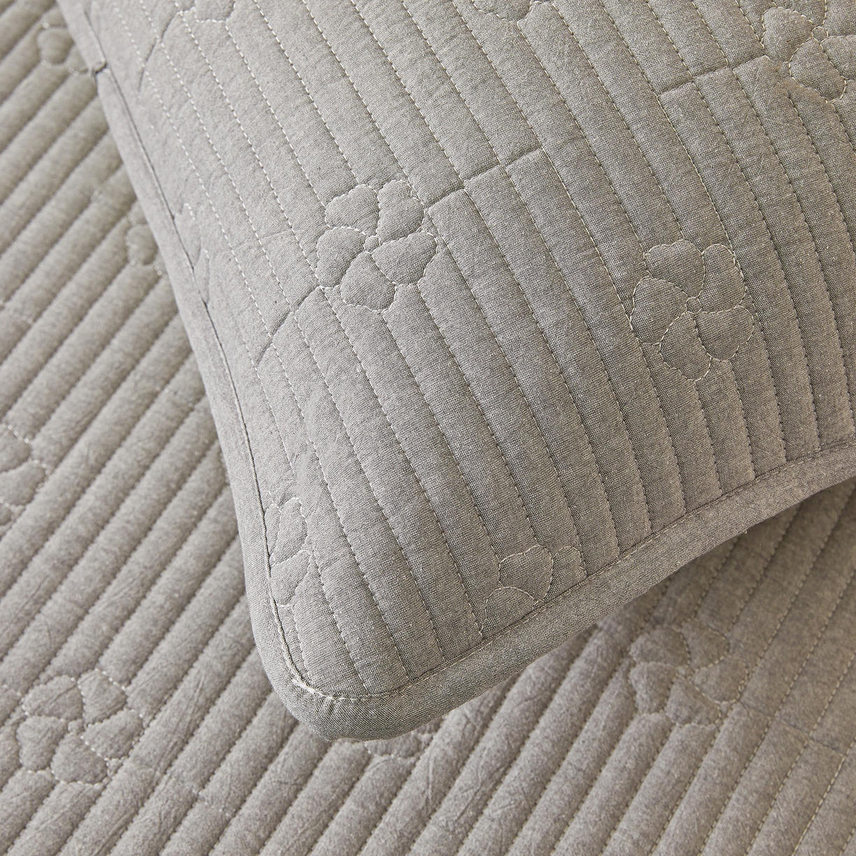 91家纺网 家纺一手货源 找家纺 伊人坊 2025新款全棉水洗棉六面全包床笠床垫保护套拉链床笠 小幸运-星灰