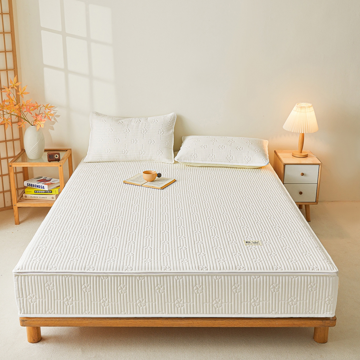 91家纺网 家纺一手货源 找家纺 （总）伊人坊 2025新款全棉水洗棉六面全包床笠床垫保护套拉链床笠