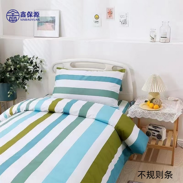91家纺网 家纺一手货源 找家纺 （总）鑫保源 2025新款医用床品、不规格条，全棉涤棉三件套