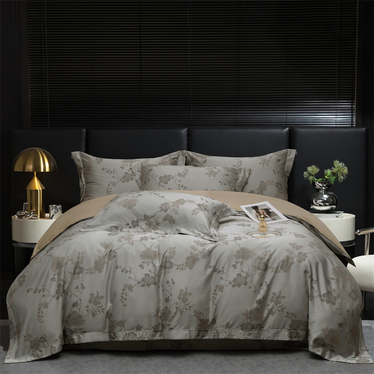 91家纺网 家纺一手货源 找家纺 （总）OL家纺 2025新款天丝棉色织大提花四件套系列